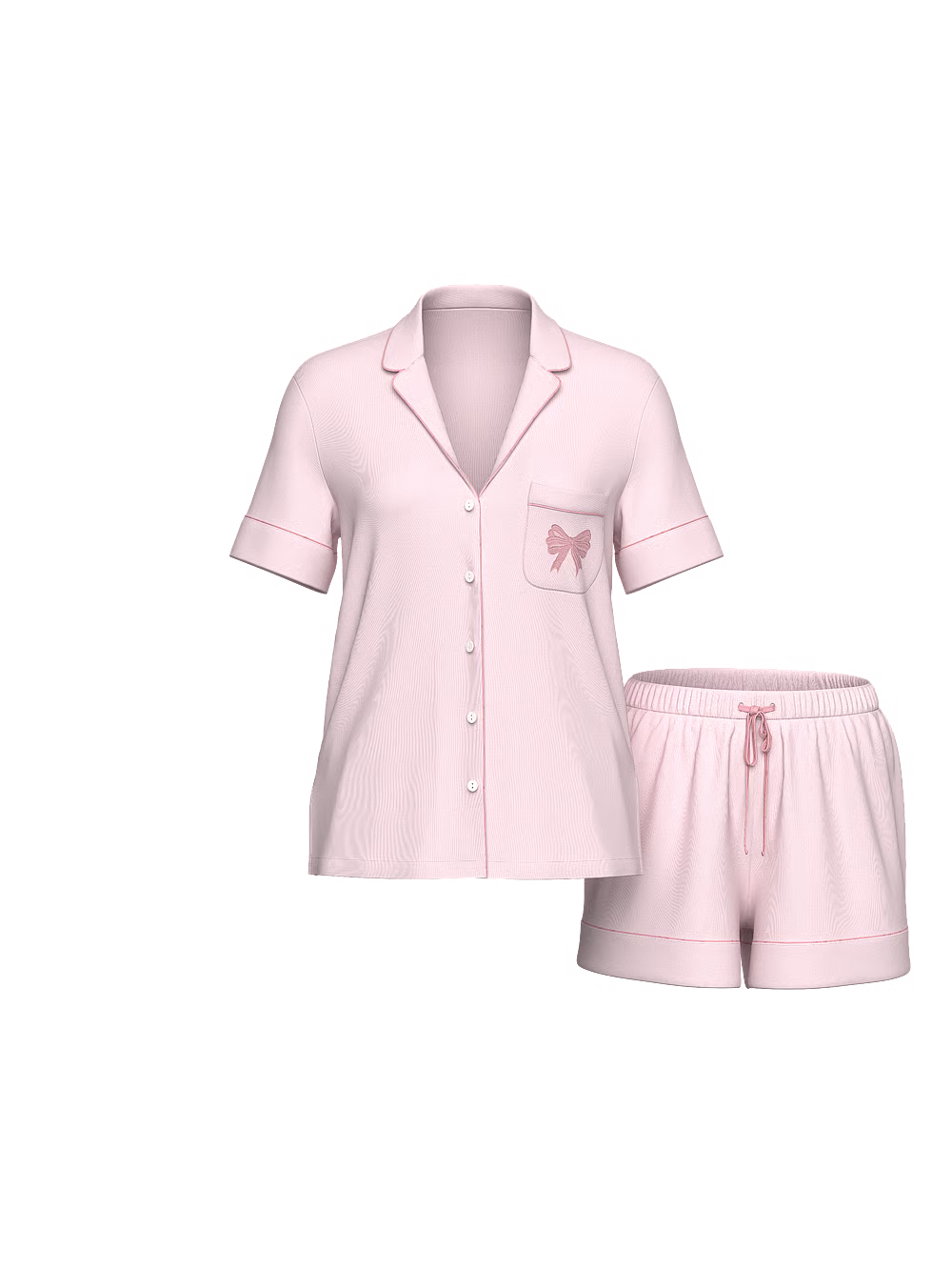 Conjunto de pijama corto con lazo en modal SoSoft™