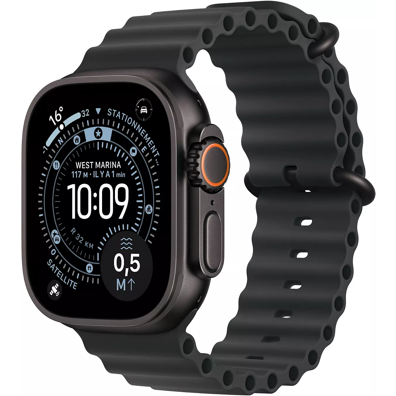 Reloj inteligente APPLE WATCH 49 mm Titanio Negro / Negro Océano Ultra 3 Cellular